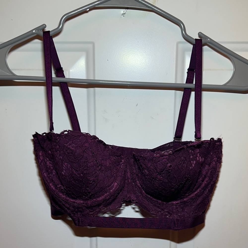 Victoria's Secret Deep Purple Lace Bra